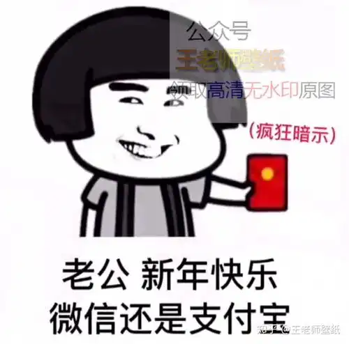 老公新年快乐支付宝还是微信疯狂暗示表情包图片