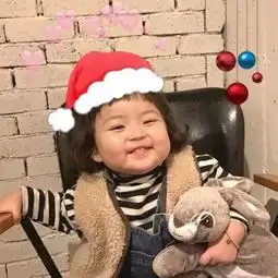 2018最新圣诞节头像可爱萌娃想让你吃醋却怕你祝福
