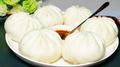 东北包菜猪肉粉条馅大包子
