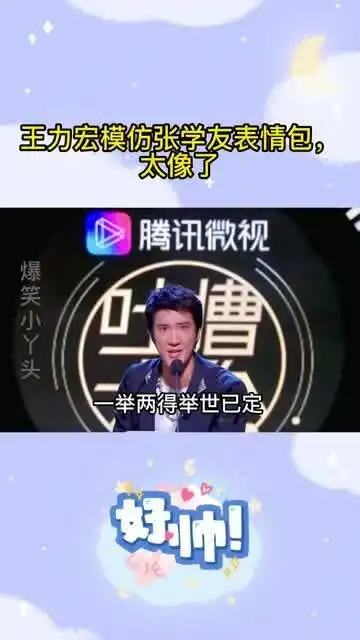 王力宏模仿张学友表情包,太像了
