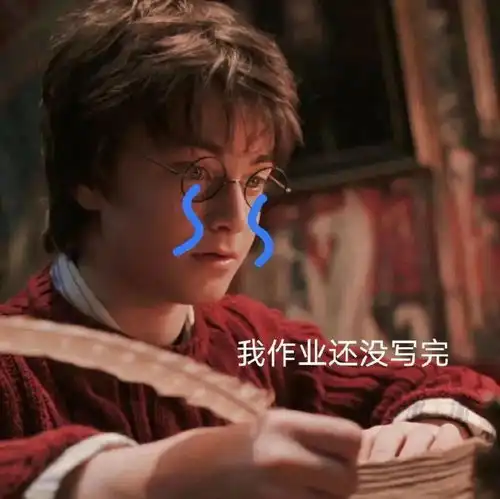 哈利波特表情包今天不学习明天变垃圾
