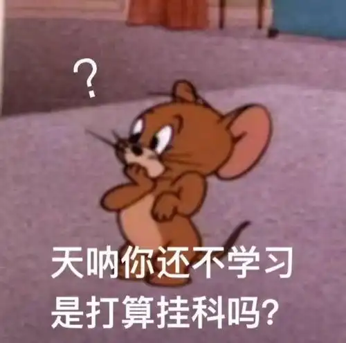 天呐你还不学习,是打算挂科吗杰瑞鼠表情包挂科天呐杰瑞打算表情
