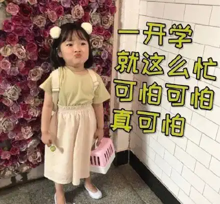 权律二开学表情包打起精神,认真听课
