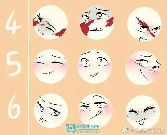 面部表情绘画教程,各种面部表情的画法篇
