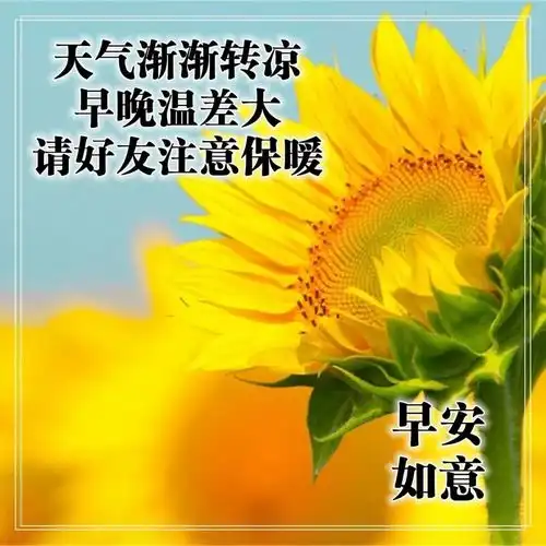 适合群发早上好问候语图片表情,天冷了发给朋友的问候图片大全
