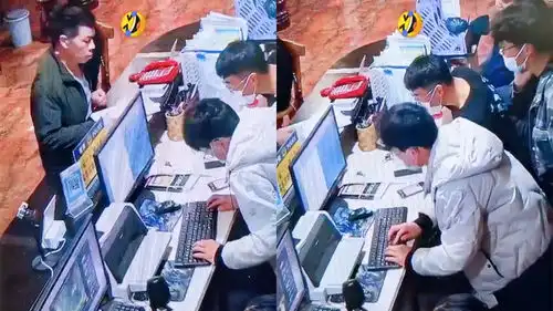 老板不会用电脑打字,顾客开启自助模式,老板站归台外表情亮了
