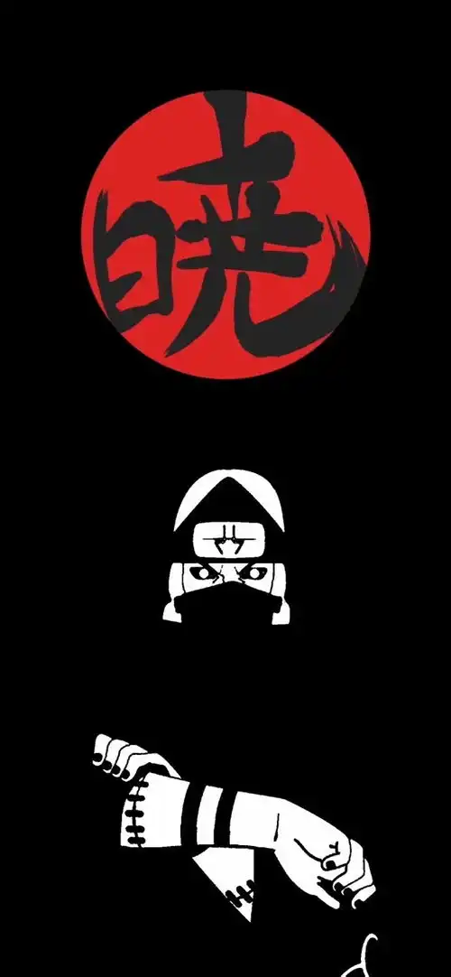 全面屏手机壁纸福利火影忍者晓组织篇
