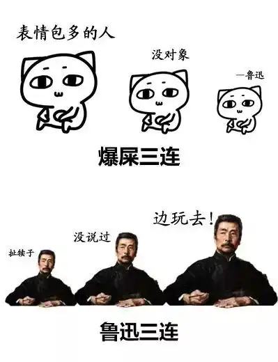 没点知识你能看得懂表情包鲁迅
