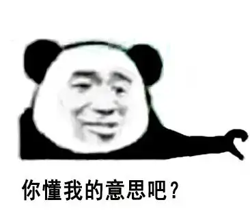 你懂我意思吧你懂我意思吧友好版and不友好版熊猫头表情
