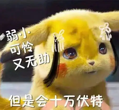 皮卡丘弱小可怜又无助但是会十万伏特表情包
