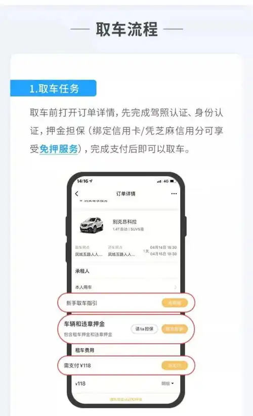 打破传统app可自助取还车

