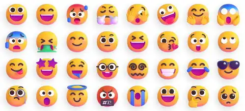 超好看微软fluentdesignemoji表情包文件分享