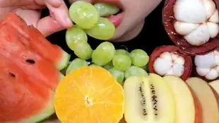 phan热带水果拼盘吃播咀嚼音