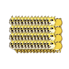 鸡表情包gif走来走去doge