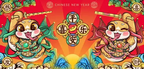 卡通龙可爱龙礼盒包装年货礼盒设计模板下载节日素材素材下的春节设计模板
