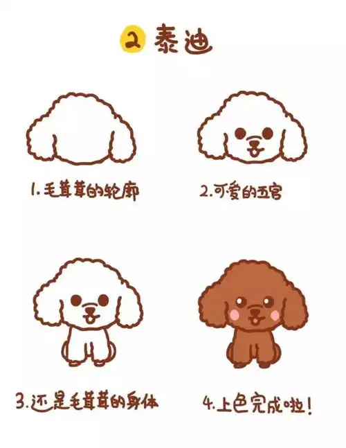 2018狗年大吉,和孩子一起来画可爱狗狗简笔画

