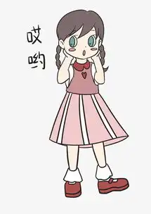 表情哎哟小女孩插画图片素材psb格式下载卡通手绘边框大全
