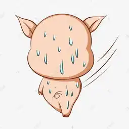 小猪紧张表情包素材图片免费下载千库网
