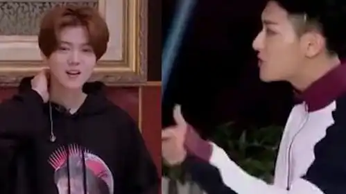 鹿晗模仿黄子韬放狠话,小表情超拽似复刻,本尊现场秒变害羞
