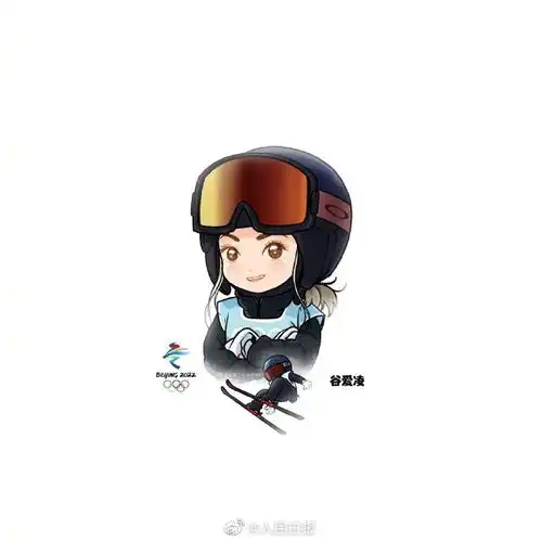 好萌手绘q版冬奥军团小头像
