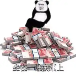熊猫头炫富表情包图片大全一名贫困群众路过

