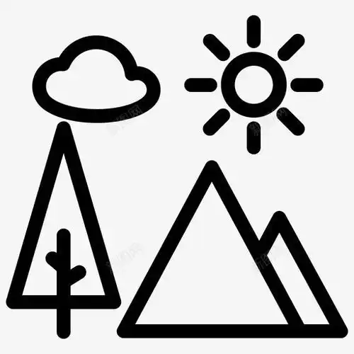 山森林风景图标页面网页平面电商创意素材山景区图标
