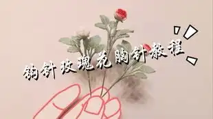 送你一朵小红花第1讲过新年红色玫瑰胸花胸针花心部分的钩织教程
