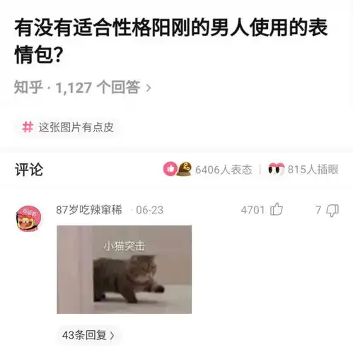 神回复有没有适合性格阳刚男人使用的表情包
