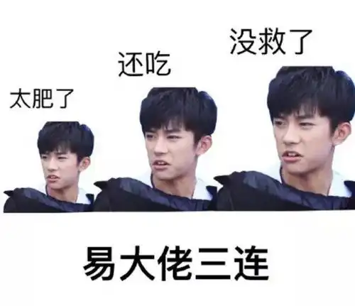 易烊千玺三连表情包,肥鹤与大佬的互怼日常
