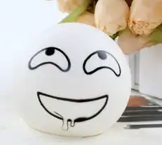超q超可爱的七彩q表情小夜灯礼盒套装
