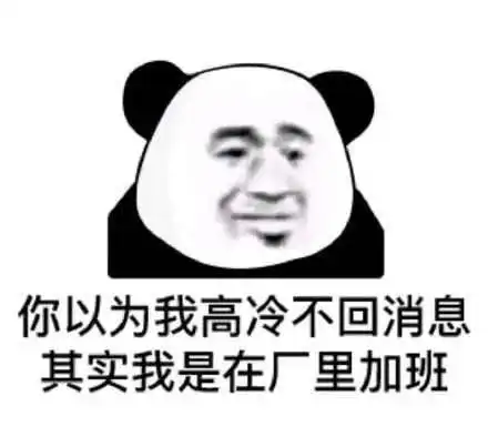 熊猫头表情包i你五一加班,而我到处玩同学
