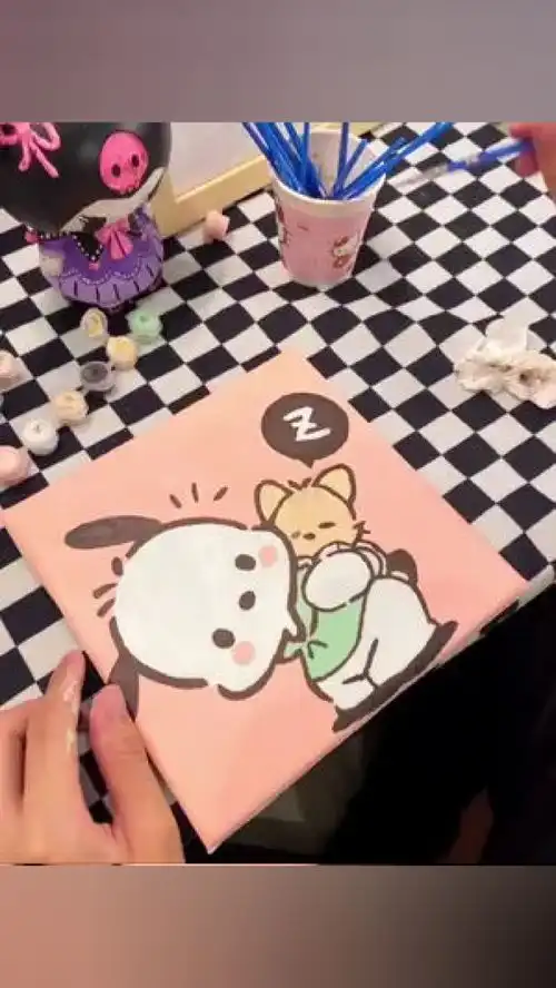 谁能拒绝一只歪头的帕恰狗啊快让男朋友给你画手工diy这也太可爱了吧
