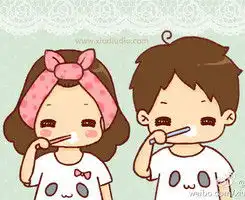 求这两个图片的原图,刷牙的情侣我想做头像不要带字和背景的
