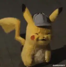大佬创作pokemon名侦探皮卡丘皮卡丘手办表情魔性如同猥琐大叔
