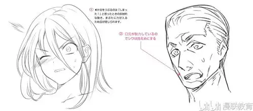 漫画人物6种基本表情的画法part04惊的表情画法
