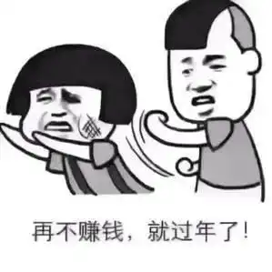 赚钱表情包再不赚钱,就过年了啊
