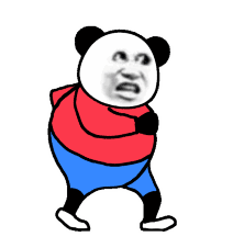 抖音超火的超大霸屏熊猫头动态表情包
