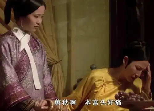 剪秋本宫的头好痛表情包大全,抖音热门头痛表情包,高清图片
