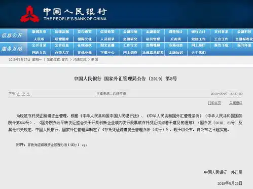表情央行外汇局发布存托凭证跨境资金管理办法试行表情
