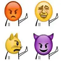 鄙视竖中指熊猫表情包微信头像图片大全
