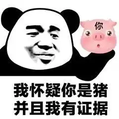 我怀疑你是猪并且我有证据表情包大全
