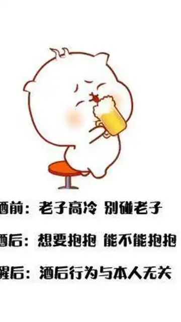 是不是你喝酒的样子表情包皮一下很开心喝酒前喝酒后状态
