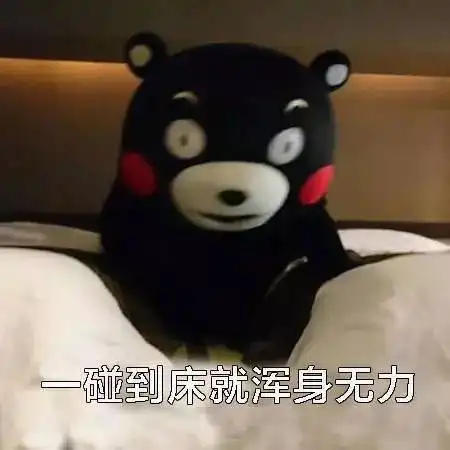 表情包只想在床上躺到地老天荒
