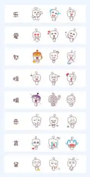 卡通表情心情动漫喜怒哀乐搞笑表情

