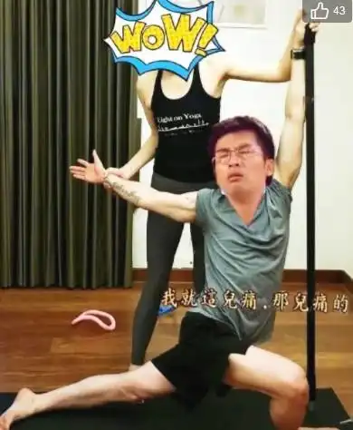 苏有朋瑜伽照被网友p上杜飞表情包,戏称就没人称赞我的身材吗
