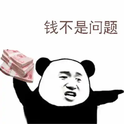 熊猫头炫富表情包图片大全一名贫困群众路过
