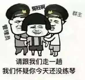 练琴的搞笑表情包笑的琴都会自动演奏了
