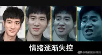 王力宏模仿张学友食屎表情包
