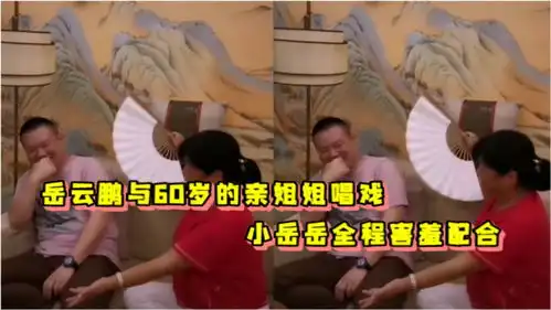 岳云鹏与60岁的亲姐姐唱戏,小岳岳全程害羞配合,大姐开心到手舞足蹈
