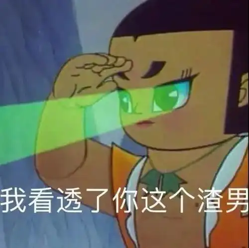 沙雕表情包我看透了你这个渣男
